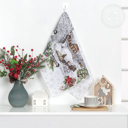 Полотенце кухонное из рогожки "Студеная пора" 50х70/1 шт. - 50*70 Полотенца из рогожки