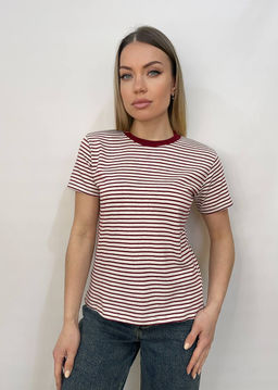 K12710 Футболка OVER SIZE (плотный хлопок) БОРДОВЫЙ