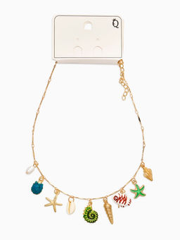 Колье «Морской мир», L=40 см, цветное в золоте