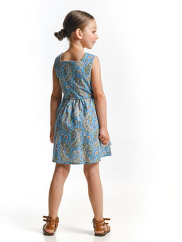 Платье для девочки UD 3356 голубые узоры - Mini maxi фото 2