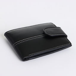 Портмоне мужское на кнопке, чёрное