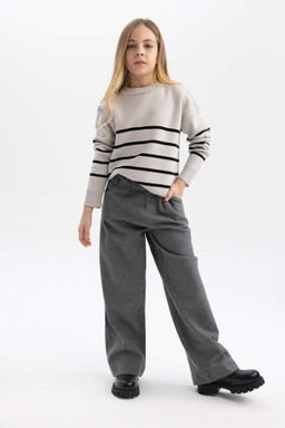 Широкие овальные брюки для девочек - Defacto фото 7