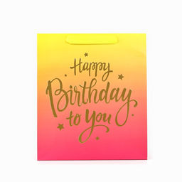 Пакет ламинированный Happy Birthday, M 26×30×9 см