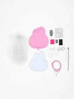 Цена за 2 шт. Брелок из фетра «Зайка», набор для творчества