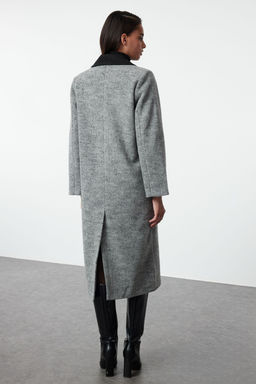 Trendyolmilla Gri Renk Bloklu Regular Uzun Kaban TWOAW25KB00076 фото 3