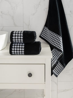 Полотенце для тела 70x130 черный махровая ткань