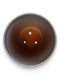 Горшок цветочный с поддоном 2,5 л, d18/h16 см серый керамика, "Туман" (М)