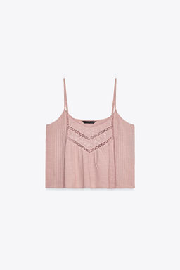 EMBROIDERED COTTON TOP - Zara фото 19