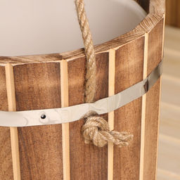 Ведро - запарник «Добрыня» для бани и сауны, 10 л, липа, пластмассовая вставка, «Добропаровъ»