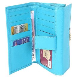 Портмоне женское Premier-В-30 н/к, 3 отд, 12 карм, голубой флотер (324) 193734 фото 3