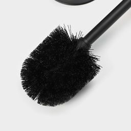 Ёршик для унитаза с подставкой SAVANNA BAMBOO, 9.5×38 см, чёрный