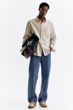 Camisa en mezcla de lino Regular Fit - H&m фото 7