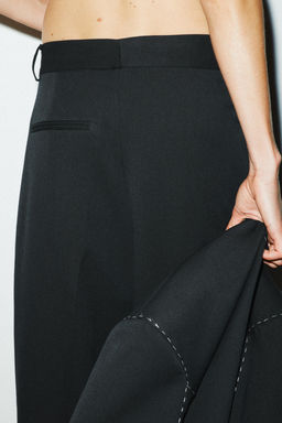 WRAPAROUND TROUSERS WITH TOPSTITCHING - Zara фото 7