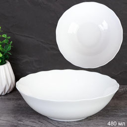 Салатник 480 мл 152 мм Классика тарелка глубокая белая / HW60 (WHITE) /уп 72/