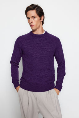 TRENDYOL MAN Gri Unisex Fit Yunlu Bisiklet Yaka Reglan Kol Dokulu Yun Kar?s?ml? Triko Kazak TMNAW22KZ0290 - Trendyolmilla фото 19