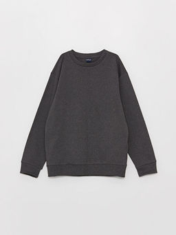 Bisiklet Yaka Basic Uzun Kollu Erkek ?ocuk Sweatshirt