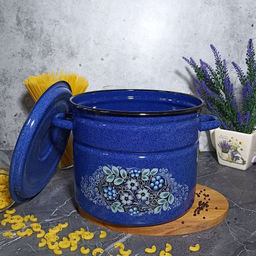 Кастрюля 9,0л 1с200/с син. с зерн. Голубика