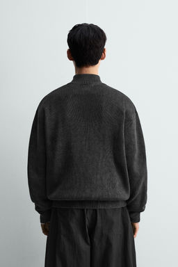 WASHED TEXTURED KNIT CARDIGAN - Zara фото 3