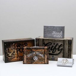 Набор подарочных коробок 10 в 1 Ящики, 12 7 4 - 32.5 20 12.5 см - Дарите счастье фото 9