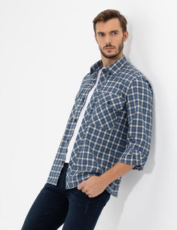 _ndigo Comfort Fit Uzun Kollu G_mlek