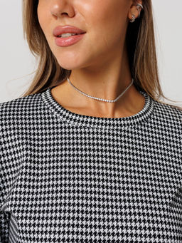 Платье женское П-176 (жаккард принт) Тёмно-серая ёлочка