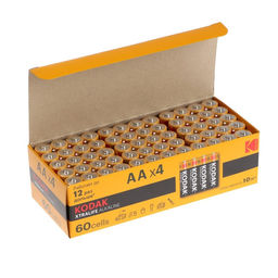 Батарейка алкалиновая Kodak Xtralife, AA, LR6-60BOX, 1.5 В, бокс, 60 шт.