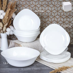 Цена за 1 шт. Столовый набор 13 предметов квадратный / GRAY-13/87595/(WHITE) /уп 2/ - ГалеонТрейд фото 3