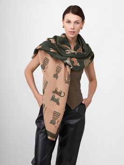 в составе ШЕРСТЬ и КАШЕМИР Большой, мягкий, теплый однотонный двусторонний палантин. - Tantino фото 5