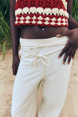 FULL LENGTH TROUSERS WITH BELT - Zara фото 2