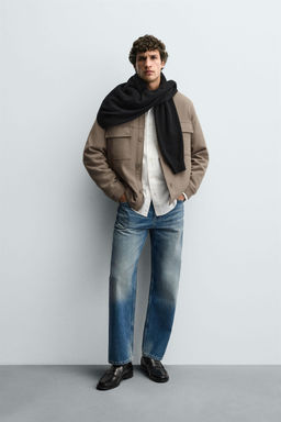 TEXTURED PADDED OVERSHIRT