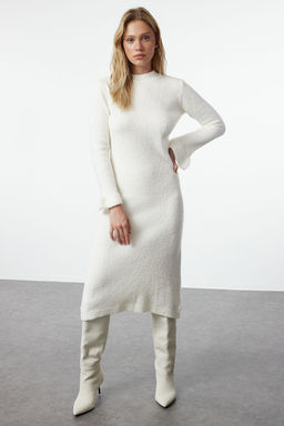 TRENDYOLMILLA Vizon Midi Triko Buklet Elbise TWOAW25EL00049  фото 6