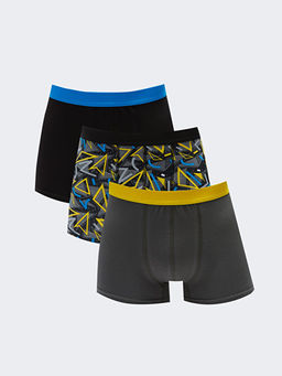Standart Kal?p Pamuklu Esnek Erkek Boxer 3l?