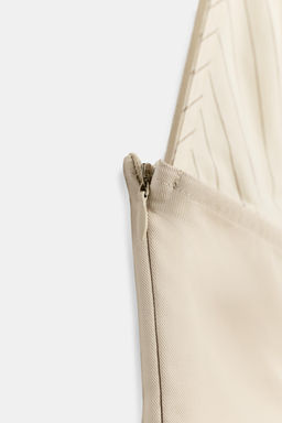 VESTIDO CORTO HALTER COMBINADO VOLANTES / Beige - Zara фото 6