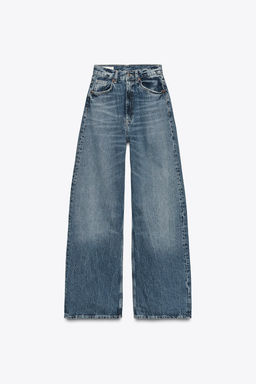 TRF HIGH-WAIST EXTRA WIDE-LEG JEANS - Zara фото 8