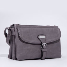 Сумка-мессенджер на молнии, цвет серый - Simaland фото 3