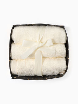 Набор махровых полотенец Merry Christmas, 3 шт., бежевые, 30×30 см, хлопок 340 г/м²