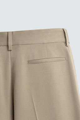 PANTAL?N WIDE FIT PLIEGUES / Beige