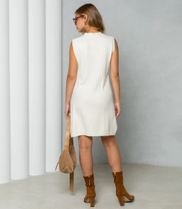 Жилет #КТ250616, кремовый