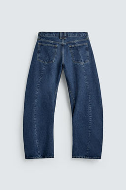 JEANS BARREL FIT COSTURA GIRADA / Azul - Zara фото 9