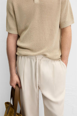 RELAXED FIT LYOCELL TROUSERS - Zara фото 25
