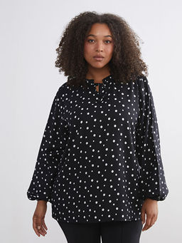 Ba?lamal? Yaka Puantiyeli Bluz