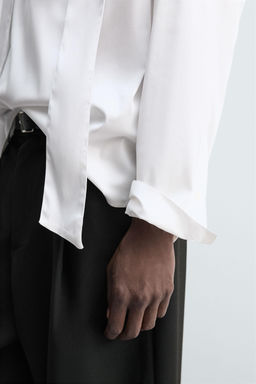 FLOWING SHIRT WITH BOW - Zara фото 6