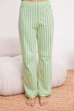 Trendyolmilla Pembe %100 Pamuklu Cizgili Gomlek-Pantolon Orme Pijama Tak?m? THMAW24PT00144 фото 23