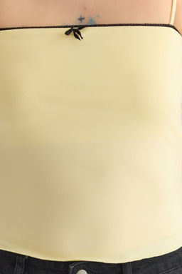 TRENDYOLMILLA Sar? Dantel Detayl? Fitted/Vucuda Oturan Orme Atlet TWOSS25AL00012  фото 8