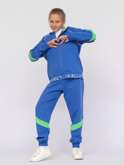 CRB wear/!CWJG 90116-42 Костюм для девочки (толстовка, брюки),синий/Ex.Cherubino фото 2