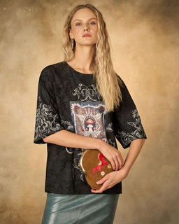 Футболка варёнка с шёлковой вставкой FRK001 - Sahar art lab фото 6