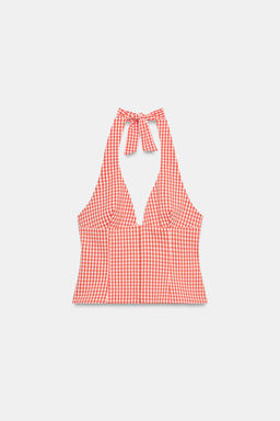 TOP HALTER CORSETERO / Naranja