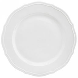 "Совершенство" Блюдо круглое фарфоровое д325мм h24мм, белый, рельефный декор, волнистый край (Китай)