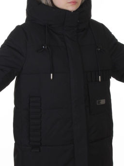 YR-6616 BLACK Куртка зимняя женская (150 гр. холлофайбер)