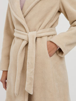 Пальто женское из полиэстера длины миди с поясом - Glenfield фото 6